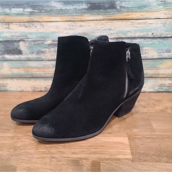 SIZE 8 | Frye Black Suede Ankle Boots - Picture 1 of 5